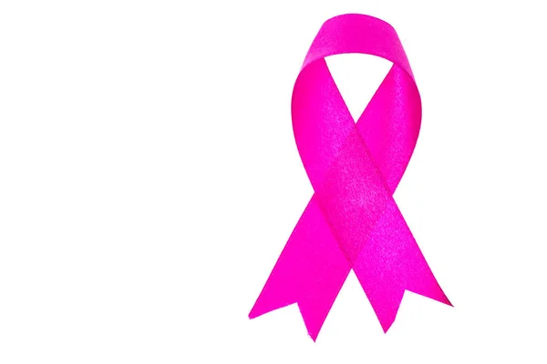 Cáncer de mama de cinta rosa sobre fondo blanco — Foto de Stock