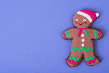 Güzel ve lezzetli Noel hamur işleri parlak zemin üzerine