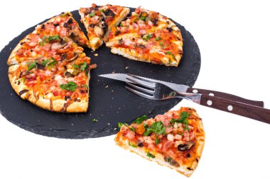 Mantar ve jambon Pizza jambon