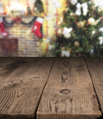 Yaratıcı Noel düzen eski ahşap