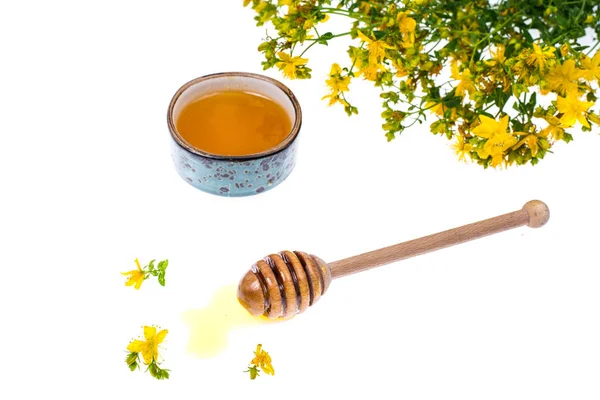 Szirup és a méz gyógynövények — Stock Fotó