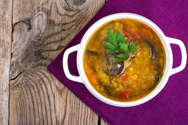 Sopa de legumes com lentilhas — Fotografia de Stock