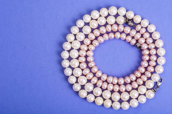 Beautiful female pearl beads — Stock Photo, Image