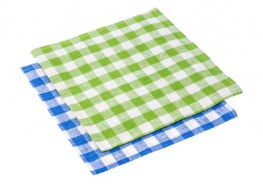 Peçete ve farklı renklerde mutfak havlular