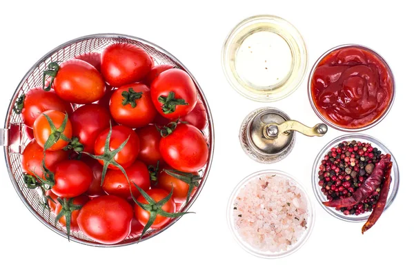 Tomates, ketchup, épices — Photo