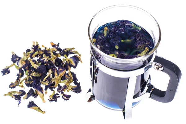 Chá de flor azul orgânico — Fotografia de Stock