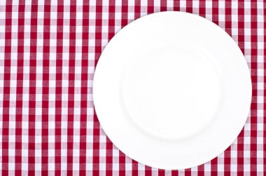 Kafes içinde güzel festival kırmızı masa örtüsü