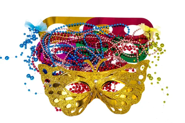 Accesorii mascate pentru petrecerile Mardi Gras — Fotografie, imagine de stoc