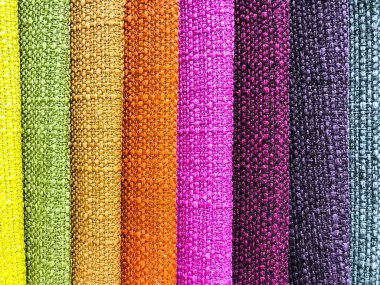 Arka plan ve çok renkli kumaş dokusuna