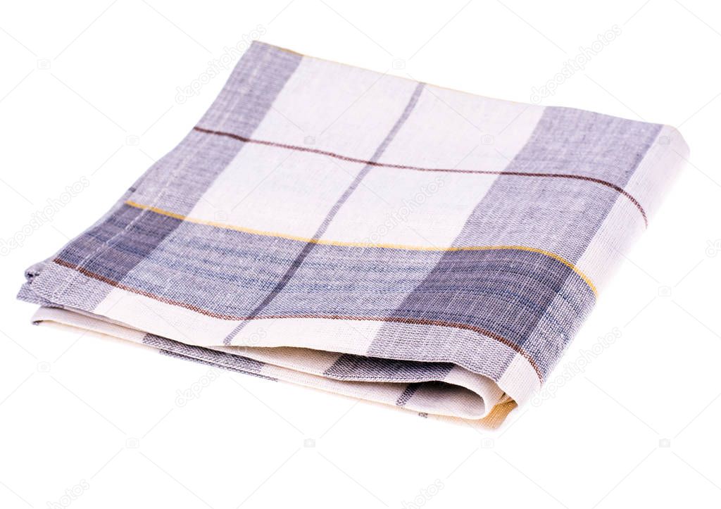Kitchen towel, napkin, isolated on white background