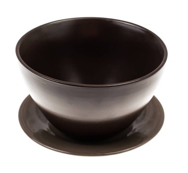 Kahverengi eşya beyaz arka plan üzerinde