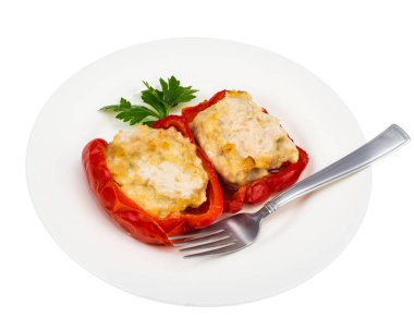Diyet protein yemek. Bulgar biber dolması etli