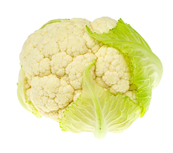 Healthy and diet nutrition. Bio cauliflower on white background — Stock Photo, Image