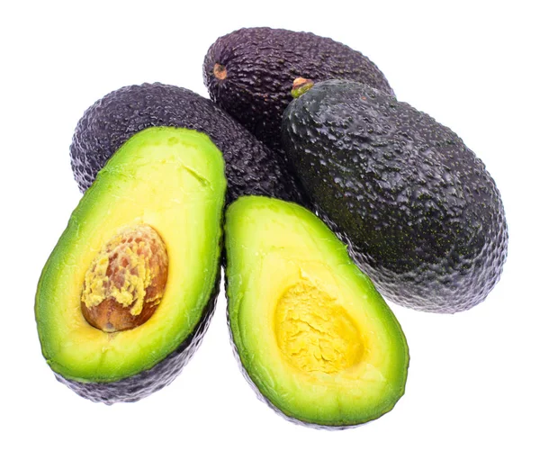 Rijpe verse avocado op witte achtergrond — Stockfoto