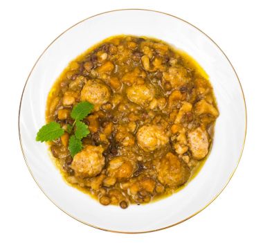 Sebze mercimek çorbası köfte ile