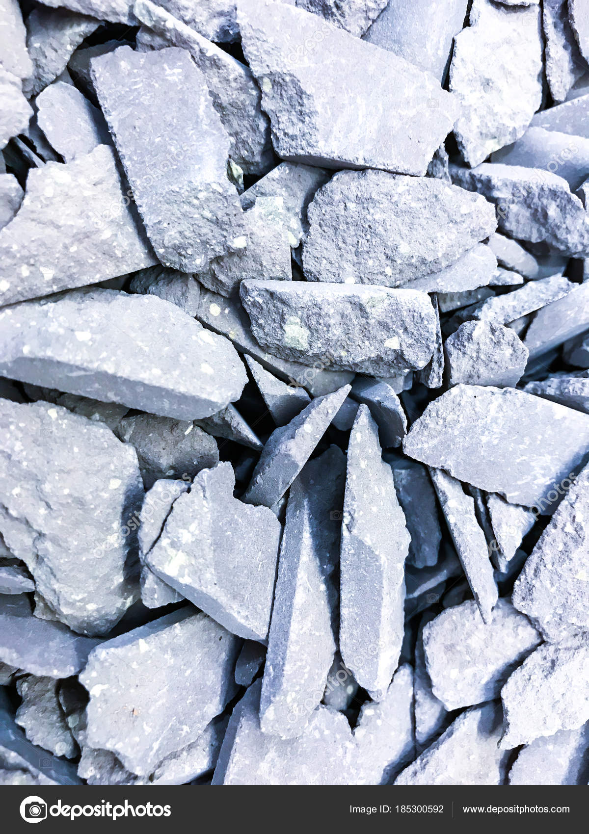 Pieces Of Decorative Crushed Stone Pebbles Stock Photo