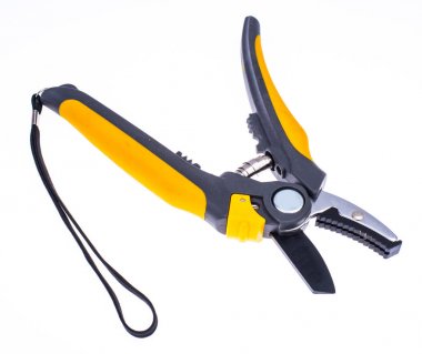 Dalları, beyaz arka plan üzerinde izole için metal secateur