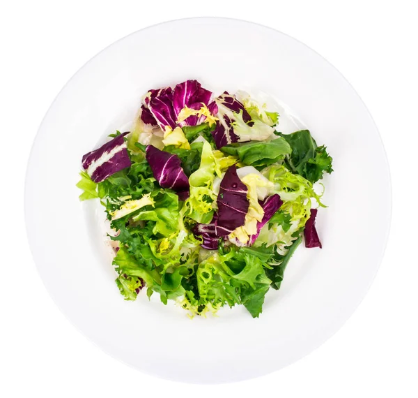 Salada Vegan de folhas coloridas frescas — Fotografia de Stock