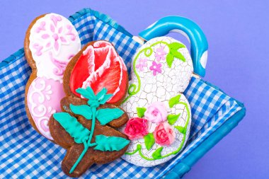 Ev gingerbread kadın gün 8 Mart için. Studio fotoğraf