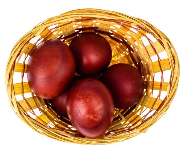 Kırmızı yumurta Paskalya tatili sembolü olarak boyalıdır.