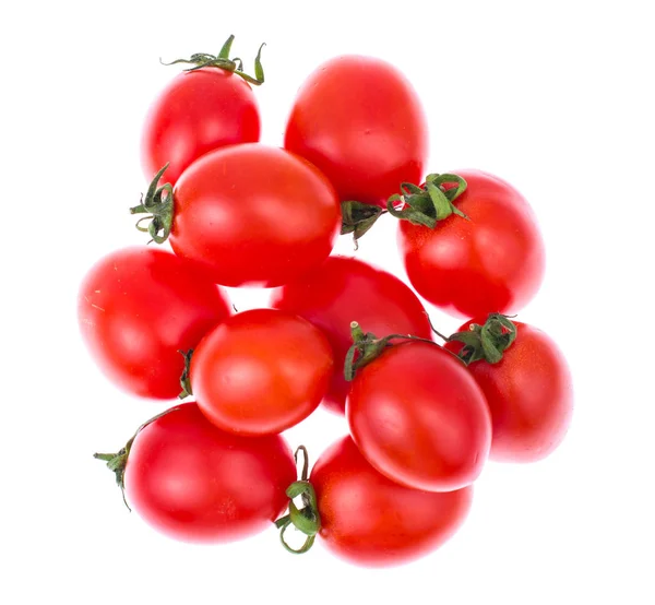 白色背景的红色鸡尾酒西红柿 — 图库照片
