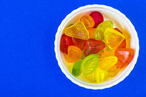Jelly fruit jelly on bright background — Stock Photo, Image