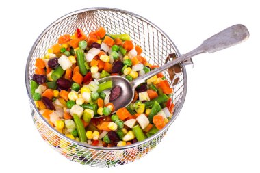 Kırmızı fasulye dondurulmuş sebze karışımı