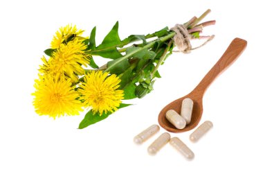 Bitkisel bitkisel kapsül, ilaç tıp, sağlıklı yaşam kavramı