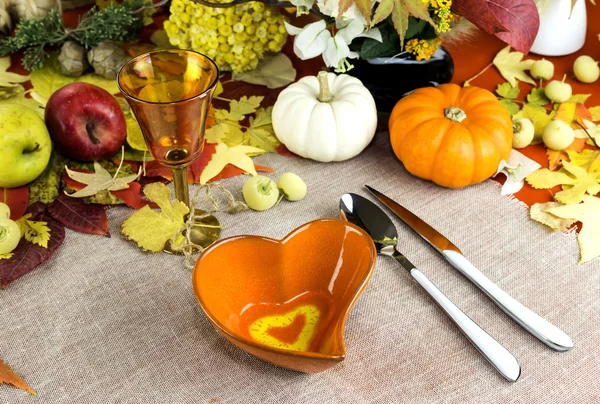 Design autumn serving table — Stock Photo, Image