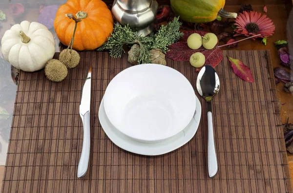 Design autumn serving table — Stock Photo, Image