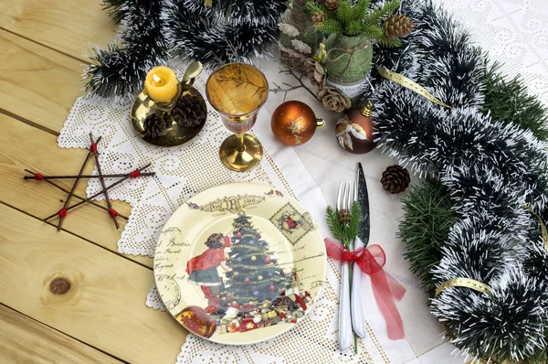 Nouvel An et table de Noël — Photo