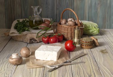 beyaz peynir ve sebze 