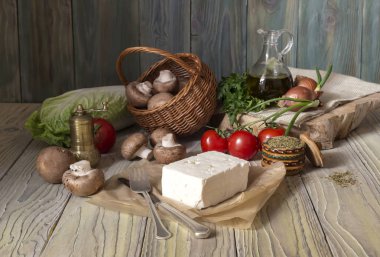 beyaz peynir ve sebze 