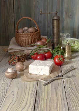 beyaz peynir ve sebze 