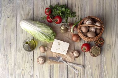 beyaz peynir ve sebze 