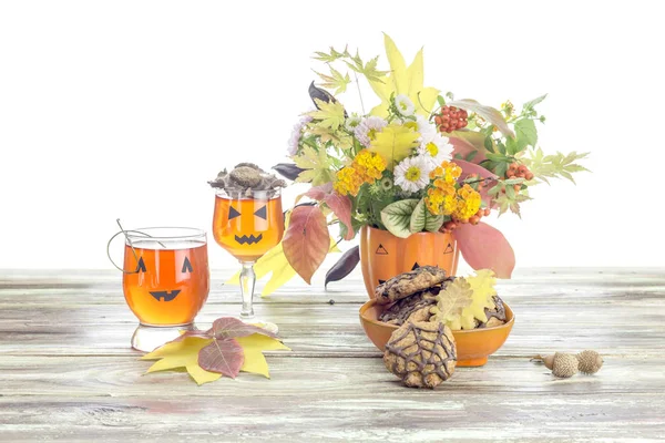 Decoration of a table for autumn holidays — Stock Photo, Image