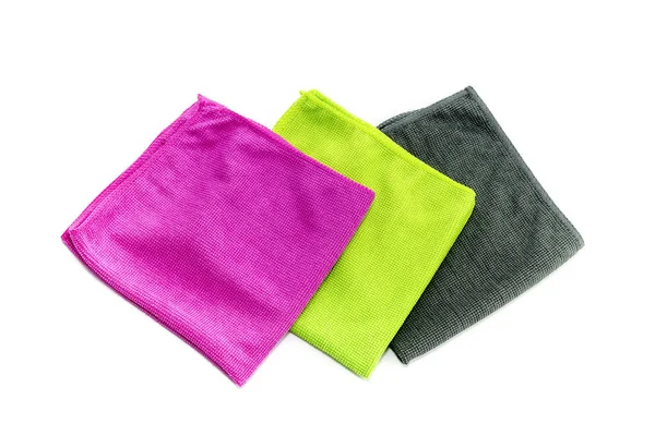 Barevné mikrovláknné ručníky v těsné blízkosti — Stock fotografie
