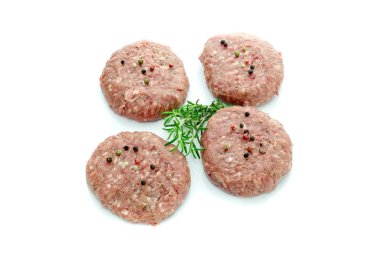 Kıyma beyaz zemin üzerine Beşamel sos