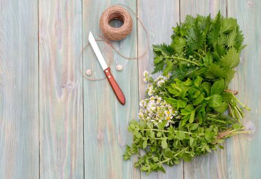 Aromatik, homeopatik otlar yakın çekim