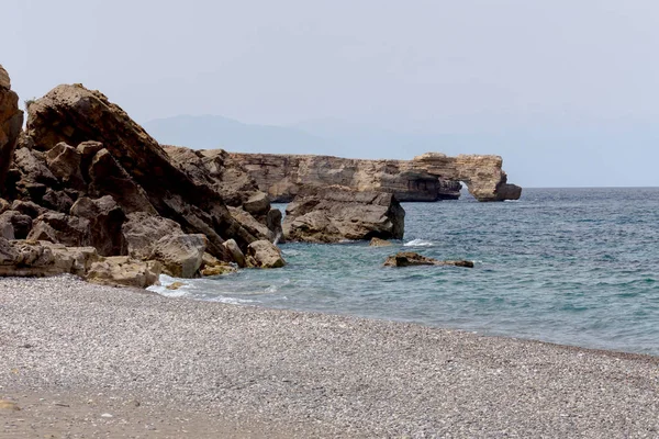 Vue d'une plage déserte sur l'île de Crète (Grèce) ) — Photo