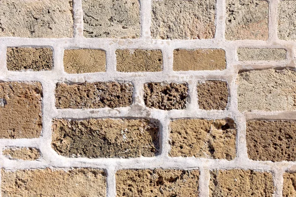 Texture Pattern Background Old Brown Wall Made Natural Stone — Stock Photo, Image