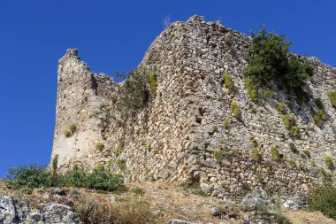 Açık hava müzesi Mistras. Yunanistan'da ortaçağ kenti, kasaba yakınında 