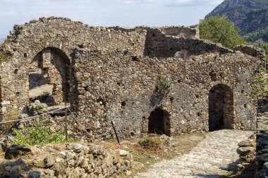 Açık hava müzesi Mistras. Yunanistan'da ortaçağ kenti, kasaba yakınında 