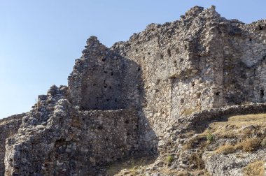 Açık hava müzesi Mystras. Yunanistan 'ın ortaçağ kenti, Sparta kenti yakınlarında.