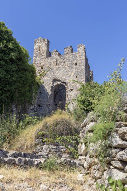 Açık hava müzesi Mistras. Yunanistan 'ın ortaçağ şehrinde, kasabanın yakınında. 