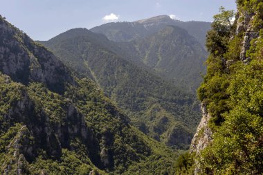 Enipeas Gorge and mountains on a summer day (Mount Olympus, Mace