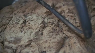 Mikser çavdar hamur 4 k ile yakın çekim
