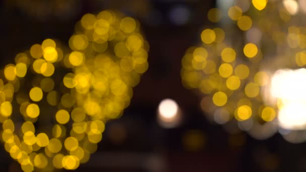 Background of flicker of golden lights. 4K — Stock Video