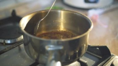 4 k karıştırma sosunun yakın çekim