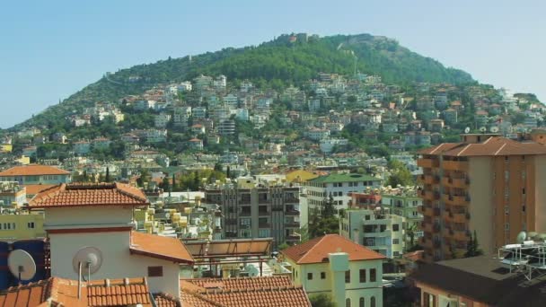 Alanya, Törökország - 2017. július 10.: Az Alanya hegyi panoráma — Stock videók